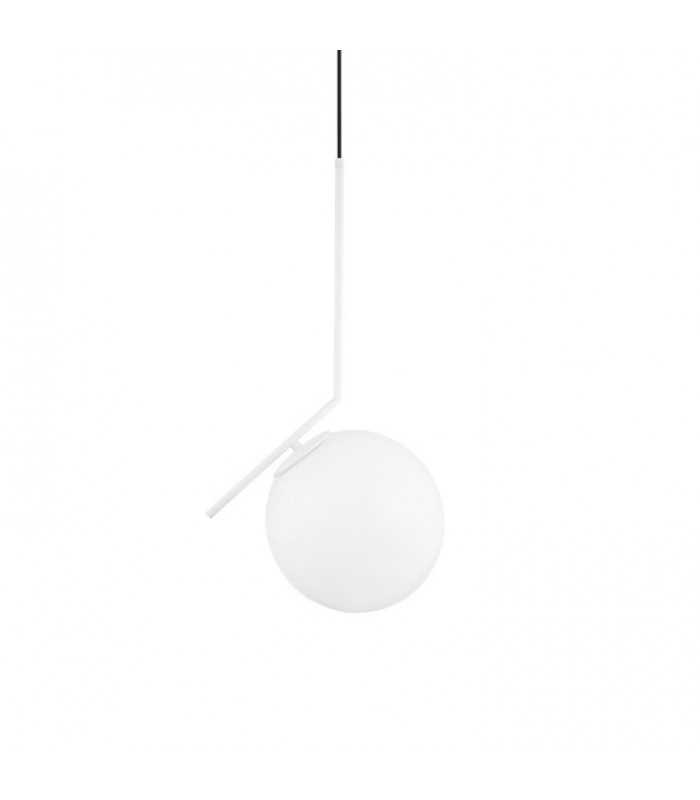 Lámpara colgante blanca 1 bola Ø33cm E27
