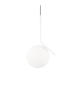 Lámpara colgante blanca globo Ø37cm E27
