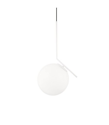 Lámpara colgante blanca globo Ø37cm E27