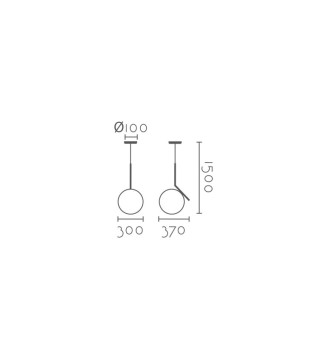 Lámpara colgante blanca globo Ø37cm E27 2