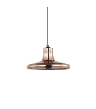 Lámpara colgante campana cristal cobre MD4090D-CP - Ineslam