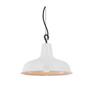 Lámpara campana metal blanco Ø28cm E27