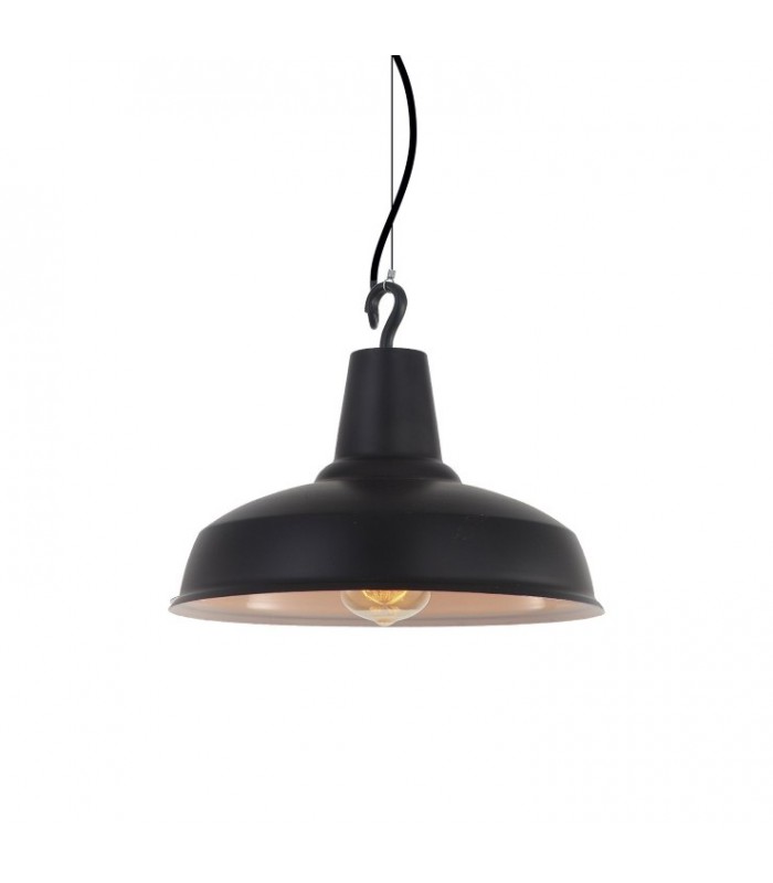 Lámpara campana metal negro Ø28cm E27