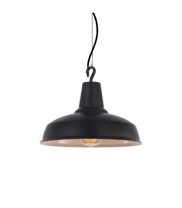 Lámpara campana metal negro Ø28cm E27