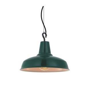 Lámpara colgante campana metal verde MD6168A-280DG Ø28cm E27 - Ineslam