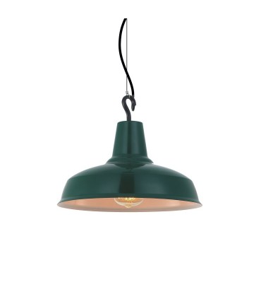 Lámpara colgante campana metal verde MD6168A-280DG Ø28cm E27 - Ineslam
