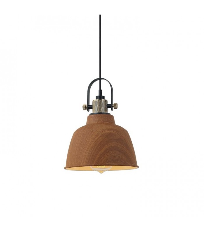 Lámpara campana metal madera 20cm MD8020-DWD - Ineslam