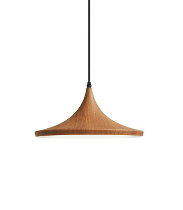Lámpara colgante MD5186-DKWD metal madera Ø35cm E27 - Ineslam