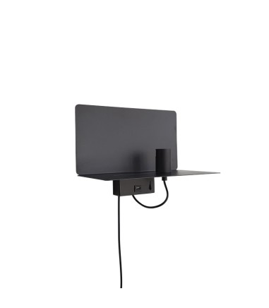 Aplique de pared MB2244-BK - Ineslam con cargador USB