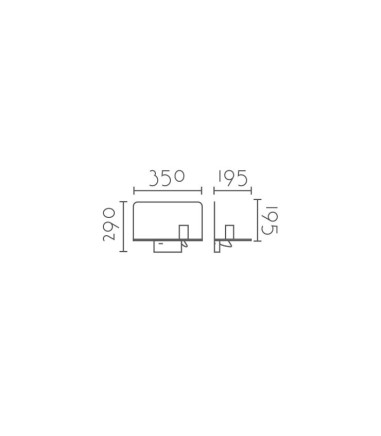 Aplique pared TD3 metal negro E27 con cargador USB