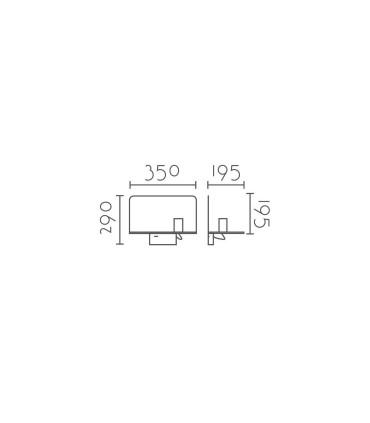 Aplique pared TD3 metal negro E27 con cargador USB