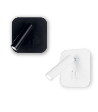 Aplique led orientable doble luz TD7 6W+3W negro o blanco