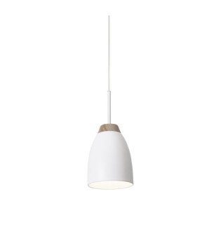 Lámpara colgante nórdico MD2226-WH blanco-madera Ø16 - Ineslam
