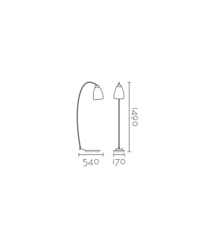 Lámpara de pie nórdica ND17P metal blanco-madera E27 2