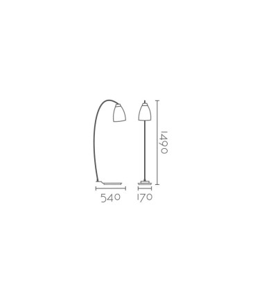 Lámpara de pie nórdica ND17PN metal negro-madera E27