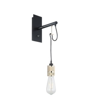 Aplique pared IND2 metal negro-dorado E27