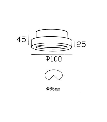 Foco empotrable GU10 cristal SC760R - YLD - Ø100 mm