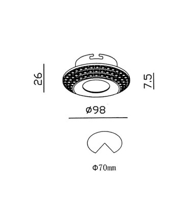 Foco empotrable GU10 NC1769R - YLD -...