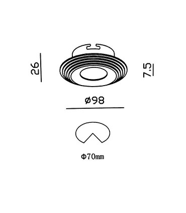 Foco empotrable GU10 NC1897 - YLD - Ø88 mm