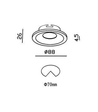 Aro Empotrable BLANCO fijo redondo Ø98mm GU10 1761 2