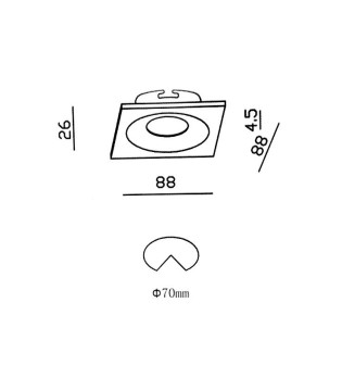 Foco empotrable GU10 NC1761SQ blanco 88mm - YLD 1761 2