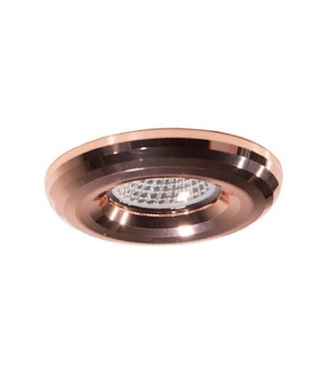 Aro Empotrable Fijo circular  88mm GU10 Cobre BRILLO