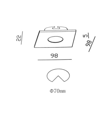 Foco empotrable GU10 NC1855SQ-B - YLD...