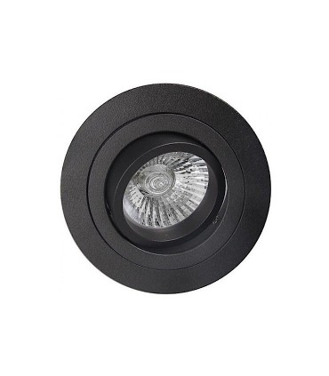 Aro Foco Empotrable Redondo Negro BASIC Orientable C0007 Mantra