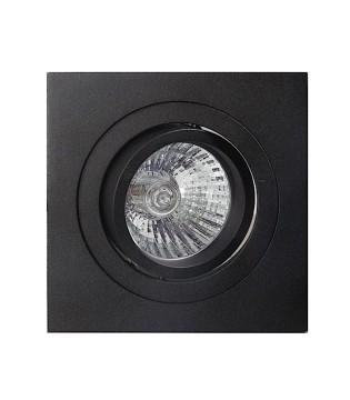 Aro Foco Empotrable Cuadrado Negro BASIC Orientable C0008 Mantra