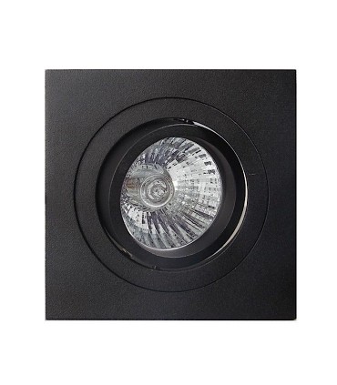 Aro Foco Empotrable Cuadrado Negro BASIC Orientable C0008 Mantra