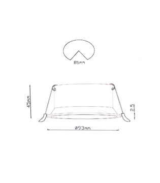 Foco empotrable GU10 NC1201R 93mm - YLD Blanco 2