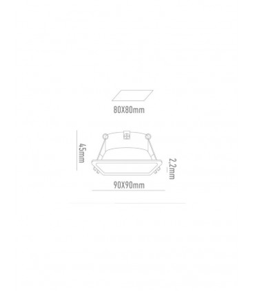 Foco empotrable GU10 NC2152SQ - YLD - 90x90