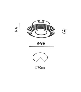 Foco Empotrable GU10 redondo BLANCO NC1760SR Ø98mm 2