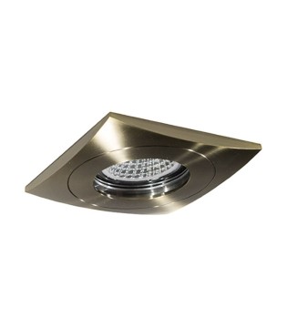 Aro Empotrable cuadrado fijo CROMO BRILLO NC902 GU10 84mm 2