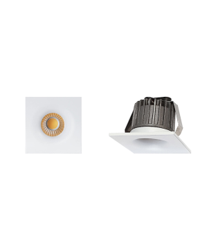 Foco empotrable LED 3W cuadrado blanco MINI9010 48mm 2