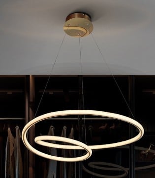 Lámpara de techo LED TUBE oro - Schuller 2