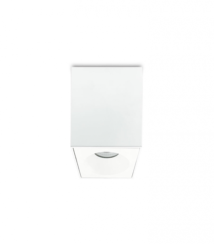 Foco superficie cuadrado fijo blanco IP65 90mm 1022C02 - Ineslam