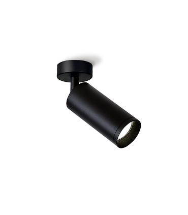 Foco superficie redondo orientable negro Ø60mm GU10 MX8102