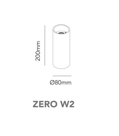 Aplique Zero W2 blanco, negro, negro/oro Ø80mm - LIGHT POINT