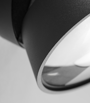 Detalle foco VANTAGE 1+  negro Ø130mm - LIGHT POINT