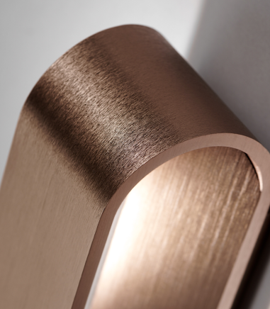 Aplique de pared Aura W oro rosa -...