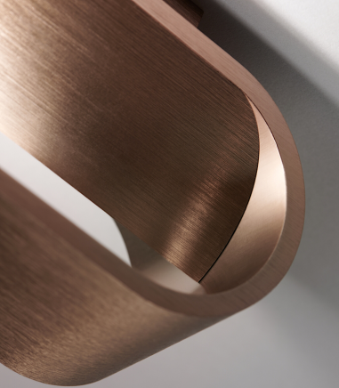 Aplique de pared Aura W oro rosa -...