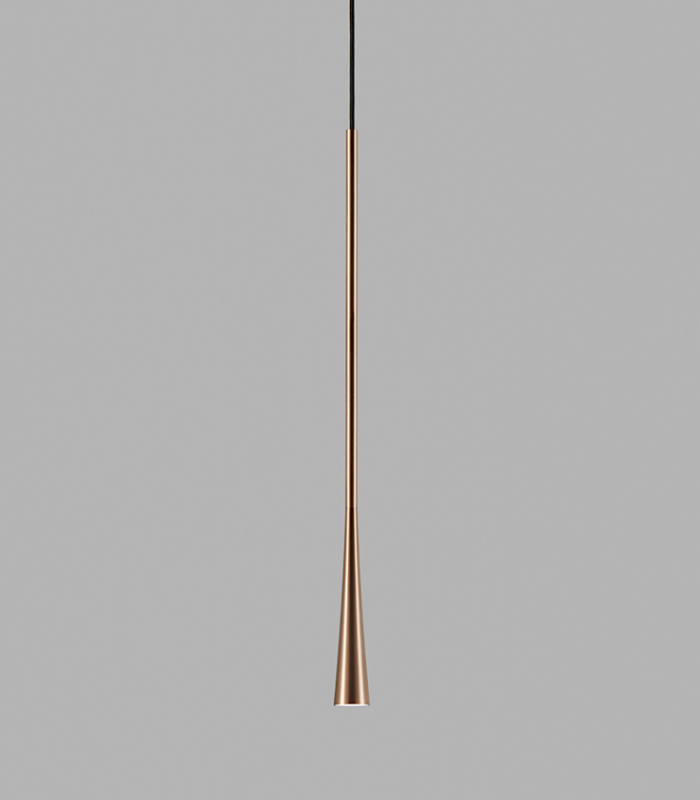 Lámpara Colgante Drop S2 oro rosa 90cm - LIGHT POINT