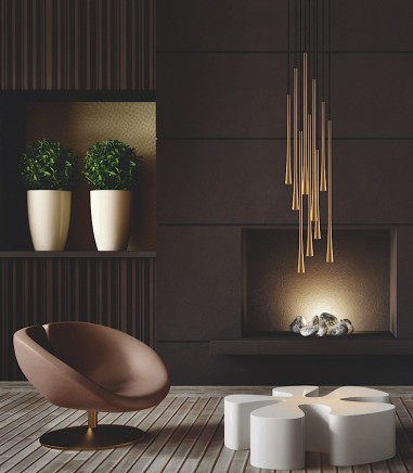 Conjunto Colgantes Drop oro LIGHT POINT