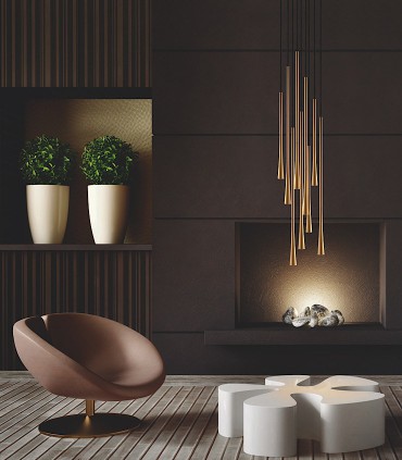 Conjunto Colgantes Drop oro LIGHT POINT
