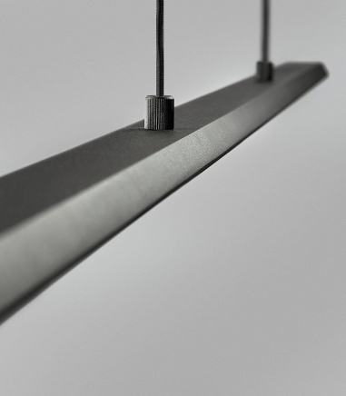 Detalle Colgante Slim S1 negro 120cm - LIGHT POINT