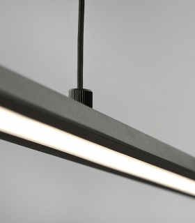 Detalle Colgante Slim S1 negro 120cm - LIGHT POINT