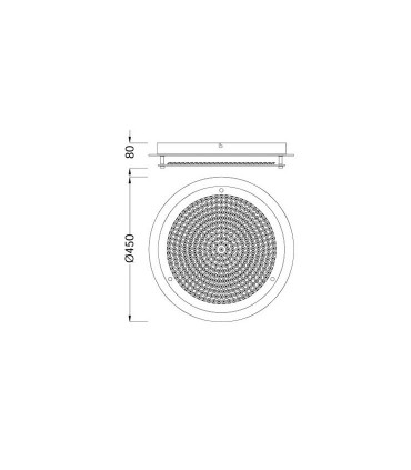 Plafón de techo Crystal LED circular 21W grande 5092 Mantra