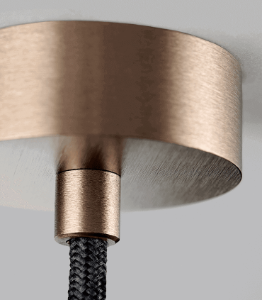 Detalle florón Lámpara Colgante Zero S2 oro rosa Ø70x300mm - LIGHT POINT