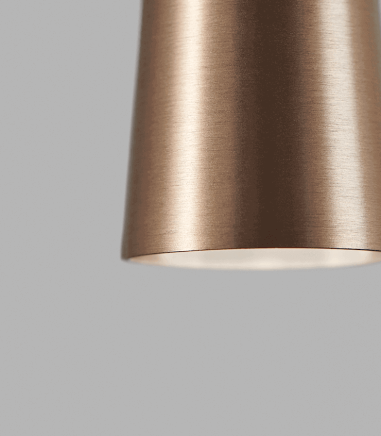 Detalle Colgante LED Drop S2 oro rosa 90cm - LIGHT POINT